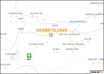 map of Khirbat al Kawm