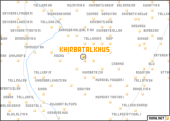 map of Khirbat al Khūş