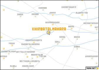 map of Khirbat al Mahārā