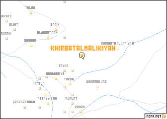 map of Khirbat al Mālikīyah