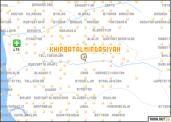 map of Khirbat al Mirdāsīyah