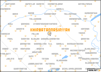 map of Khirbat an Nāşirīyah