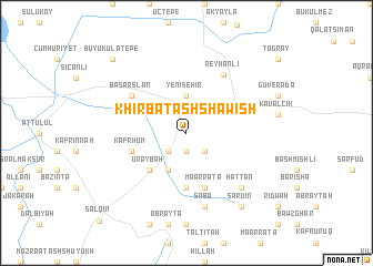 map of Khirbat ash Shāwīsh