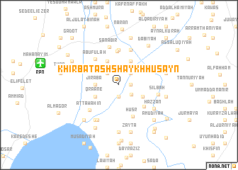 map of Khirbat ash Shaykh Ḩusayn