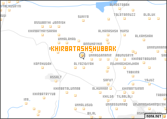 map of Khirbat ash Shubbāk