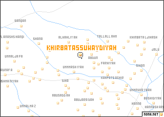 map of Khirbat as Suwaydīyah