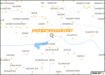 map of Khirbat as Suwayrāt