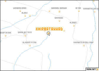 map of Khirbat ‘Awwād