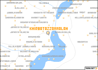 map of Khirbat az Zammālah