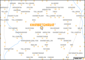 map of Khirbat Ghadīr