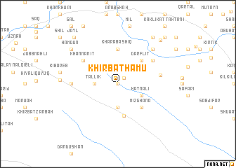 map of Khirbat Ḩamū