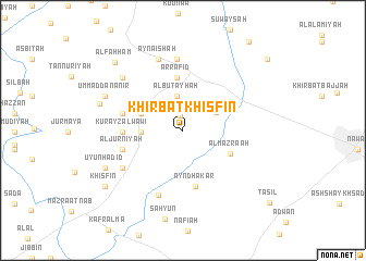 map of Khirbat Khisfīn
