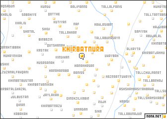 map of Khirbat Nūrā