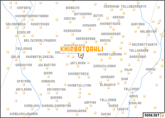 map of Khirbat Qawlī