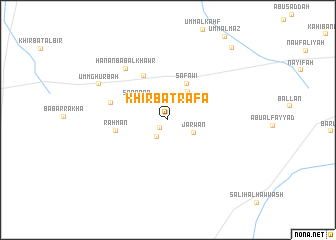 map of Khirbat Rafā