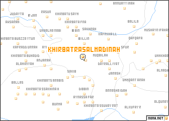 map of Khirbat Ra”s al Madīnah