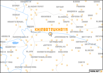 map of Khirbat Rukhaym