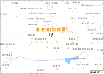 map of Khirbat Sarābīs