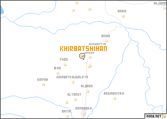 map of Khirbat Shīḩān