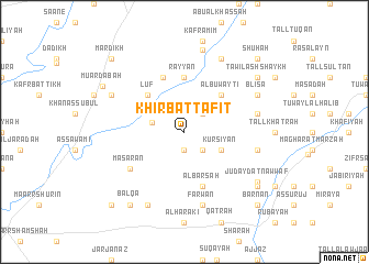 map of Khirbat Tāfit