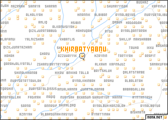 map of Khirbat Yabnū