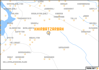 map of Khirbat Zarbah