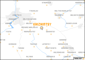 map of Khizhintsy