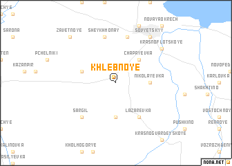 map of Khlebnoye