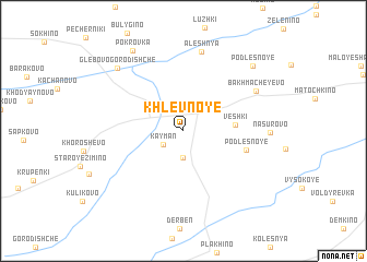 map of Khlevnoye