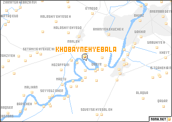 map of Khobayneh-ye Bālā