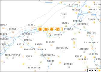 map of Khodā Āfarīn