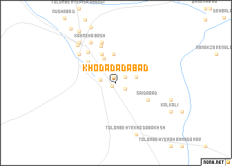 map of Khodādādābād