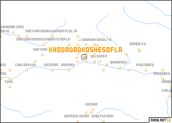 map of Khodā Dādkosh-e Soflá