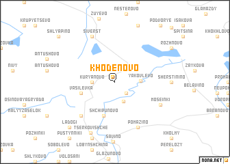 map of Khodënovo