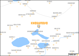 map of Khodunovo