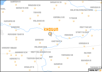 map of Khodunʼ