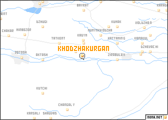 map of Khodzha-Kurgan