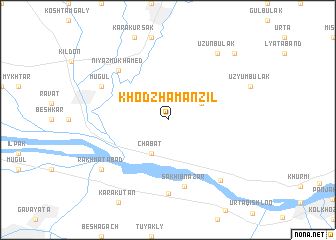 map of Khodzha-Manzilʼ