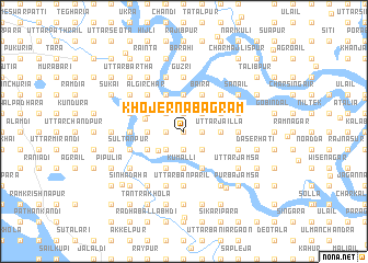 map of Khojer Nabagrām