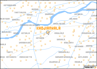 map of Khojiānwāla