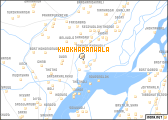 map of Khokharānwāla