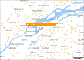 map of Khokhrān Muhabbat