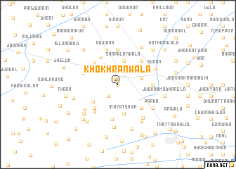 map of Khokhrānwāla