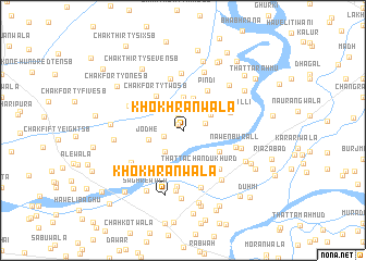 map of Khokhrānwāla