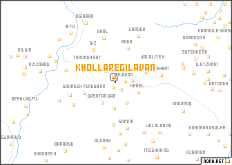 map of Khollar-e Gīlavān