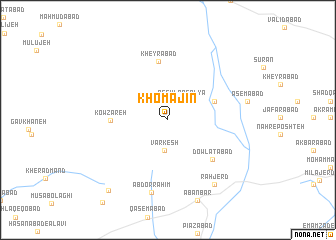 map of Khomājīn