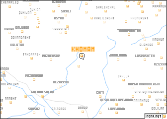 map of Khomām