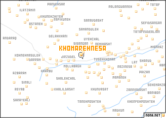 map of Khomāreh Nesā