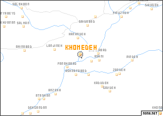 map of Khomedeh