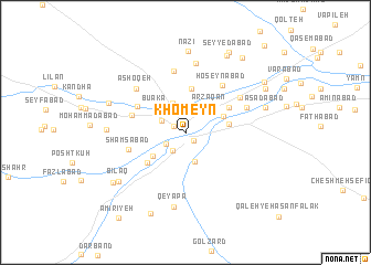 map of Khomeyn